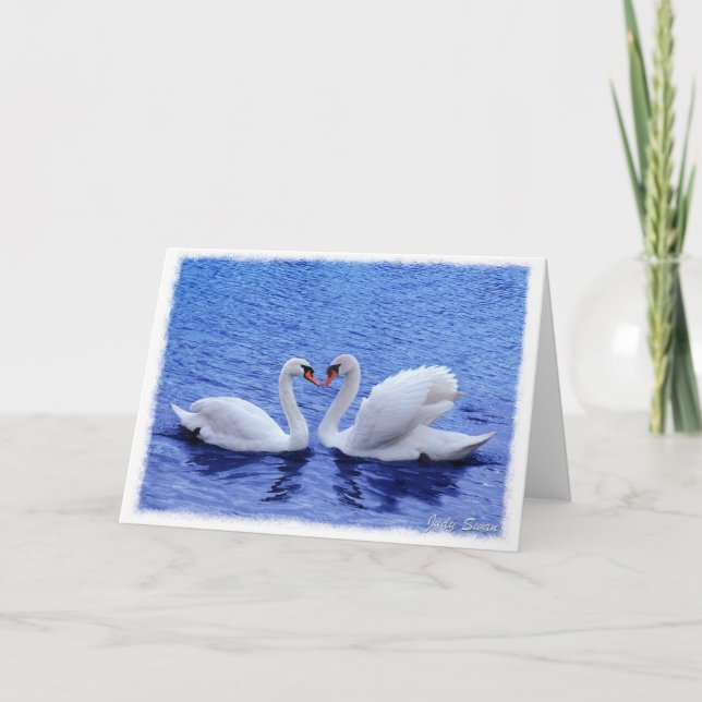Carte amour de cygne (Devant)