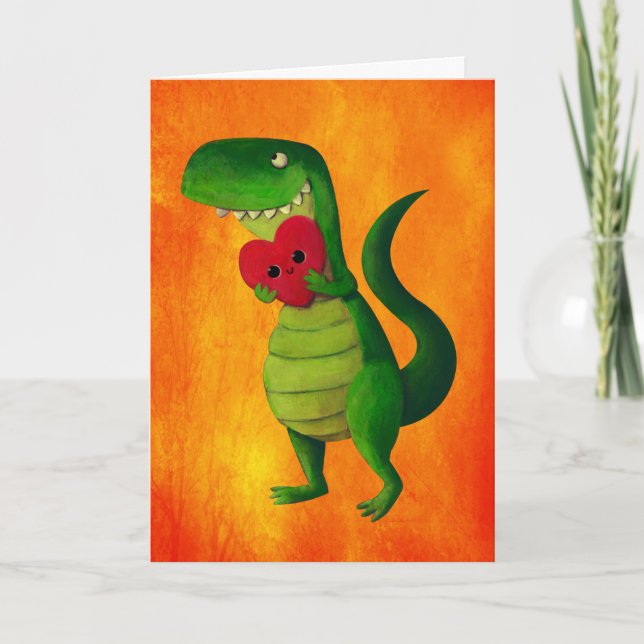 Carte Amour de dinosaure RAWR (Devant)