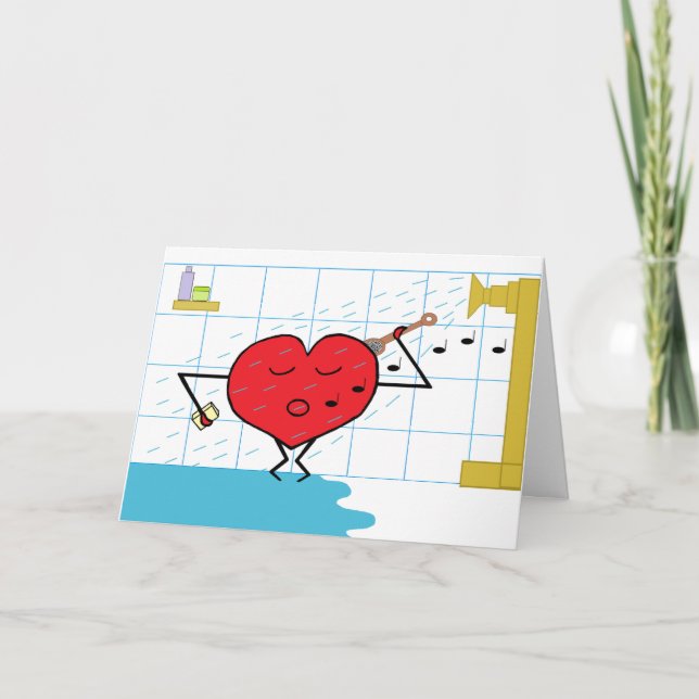 Carte Amour de douche : (Devant)