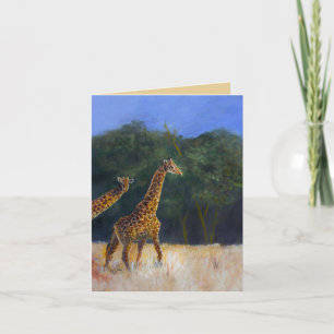 Carte Amour de girafe
