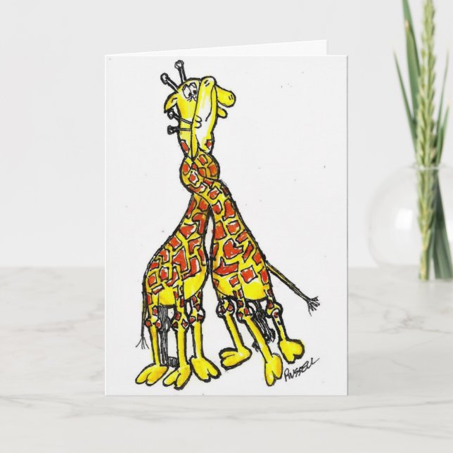 CARTE AMOUR DE GIRAFE (Devant)