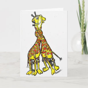 CARTE AMOUR DE GIRAFE