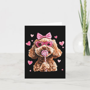 Carte Amour de Goldendoodle Cœur sur l'amant de Golden D