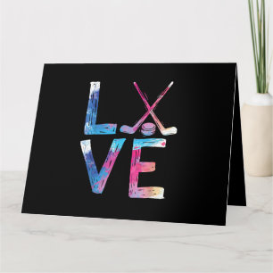 Carte Amour de hockey sur glace Cadeaux de hockey sur gl