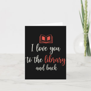 Carte Amour de la bibliothèque et retour citation drôle