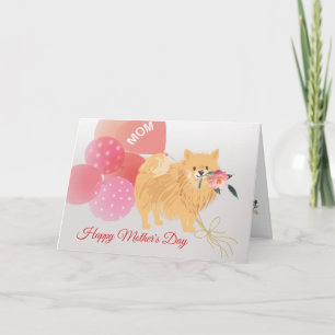 Carte Amour de la Fête des Mères de votre chien de Pomér