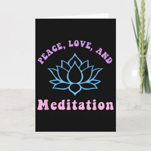 Carte Amour de la paix et méditation Rétro tendance Yoga