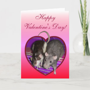Carte : Amour de mauvais poil Valentine (rose)