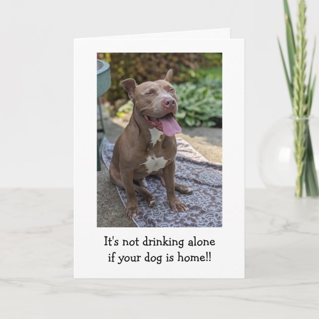 Carte Amour de Pitbull Drôle (Devant)