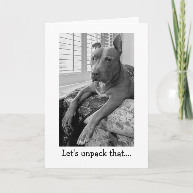 Carte Amour de Pitbull Pensée pour toi (Devant)