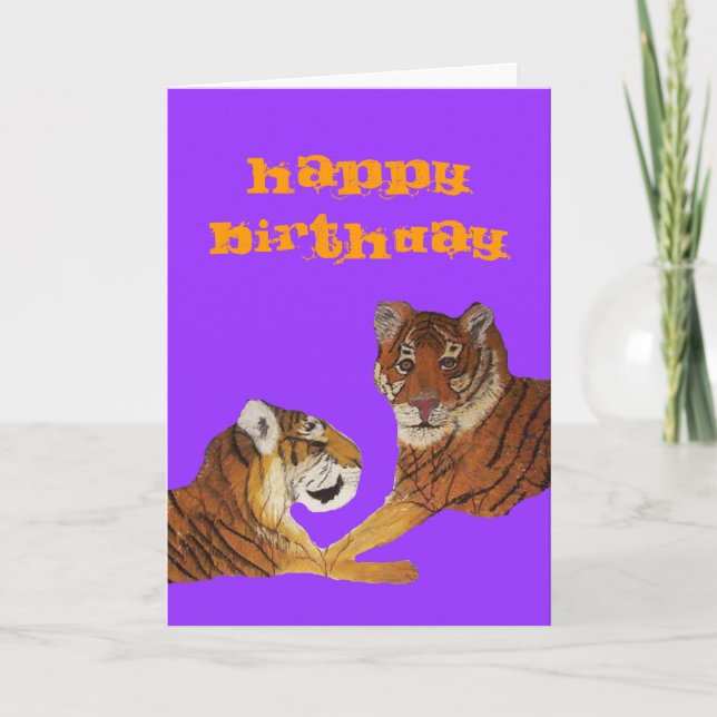 Carte Amour de Purrfect de tigre (Devant)