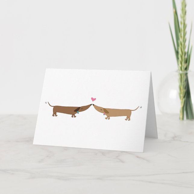 Carte amour doxie (Devant)