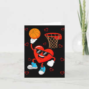 Carte Amour drôle Basketball en forme de coeur Saint Val