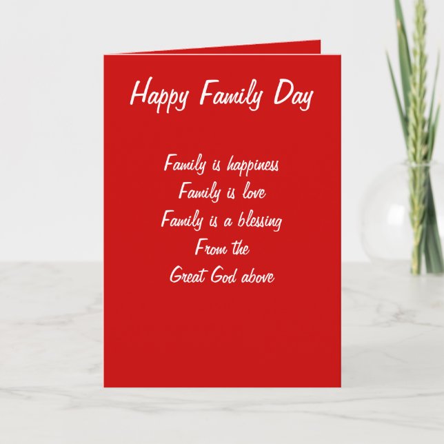Carte Amour du jour familial (Devant)