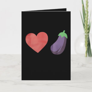 Carte Amour Eggplant Funny Gay Pride LGBTQ