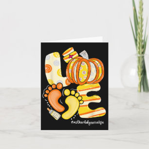 Carte Amour Empreinte de pied de citrouille Mère Byby Au
