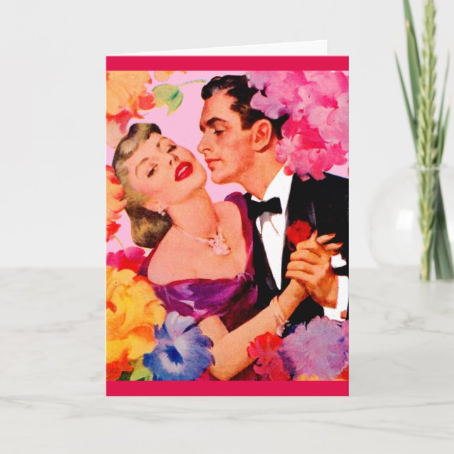 Carte amour en fleurs (Devant)