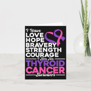 Carte Amour Espoir Bravoure Force Thyroïde Cancer Lauréa
