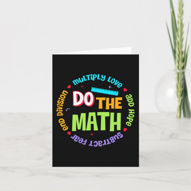 Carte Amour Espoir Peur Faire Les Maths Test Day Stade T (Devant)
