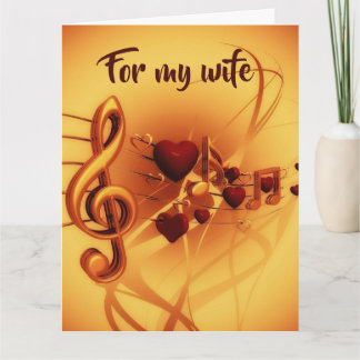 Carte Amour et Musique Modifiables
