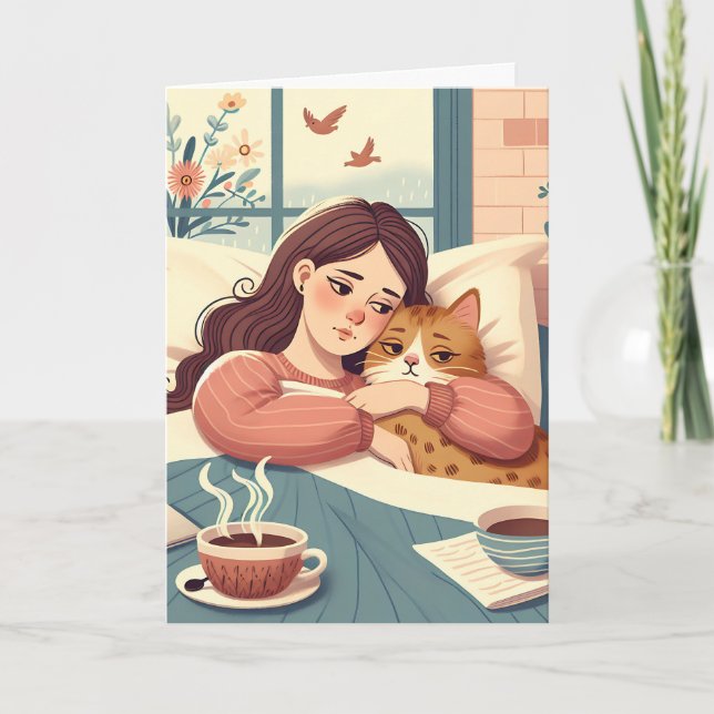 Carte Amour et soutien pour quelqu'un souffrant d'une ma (Devant)