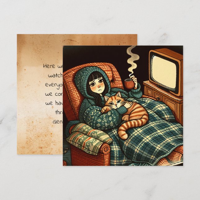 Carte Amour et soutien pour un ami malade chronique (Devant / Derrière)