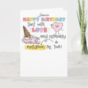 Carte amour et une glace Meltdown TDAH Autisme