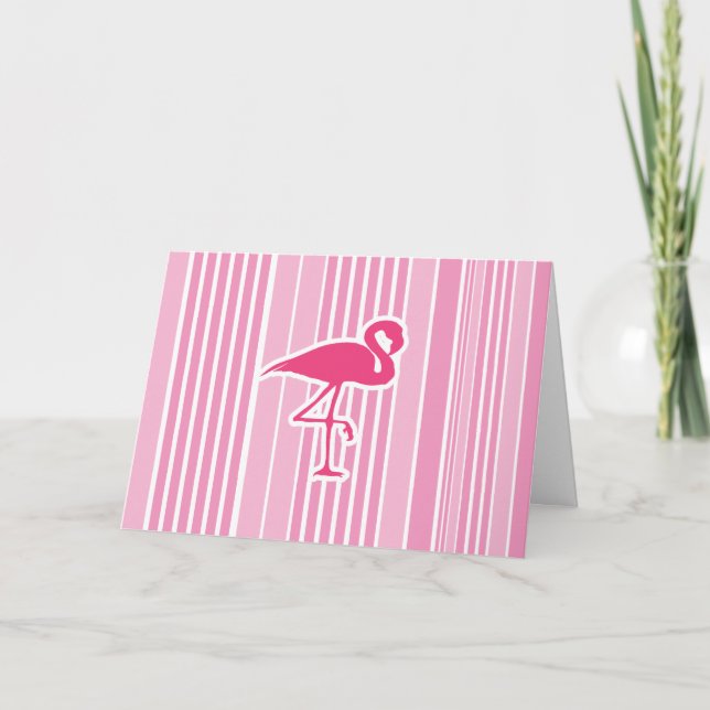 Carte Amour Flamant rose (Devant)