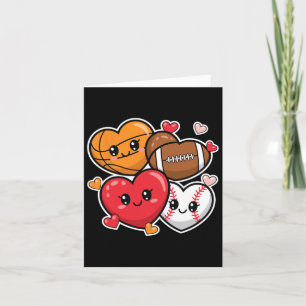 Carte Amour Football Basket Saint-Valentin Garçons Et
