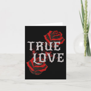 Carte Amour gothique rose punk rock valentin étudiant mu