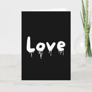 Carte Amour goutté blanc