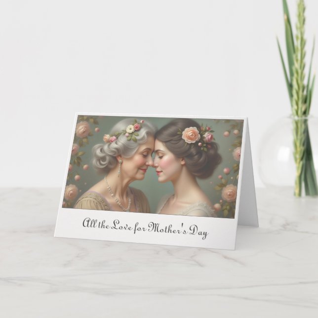 Carte Amour intemporel entre mère et fille (Devant)