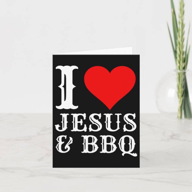 Carte Amour Jesus Bbq Fier Christian Food Grill Viande S (Devant)