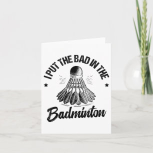 Carte Amour Joueur Badminton Amour Shuttle Design