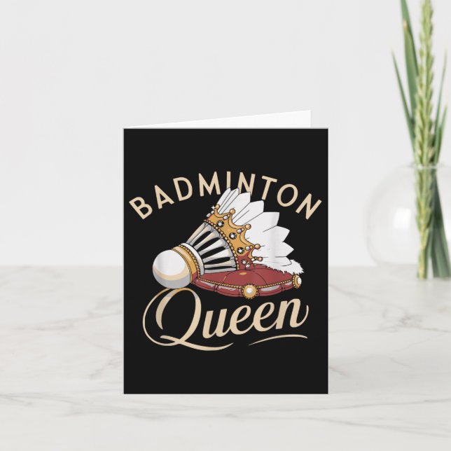 Carte Amour Joueur Badminton Amour Shuttle Design (Devant)