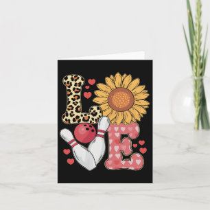 Carte Amour Léopard Tournesol Bowling Saint-Valentin Bow
