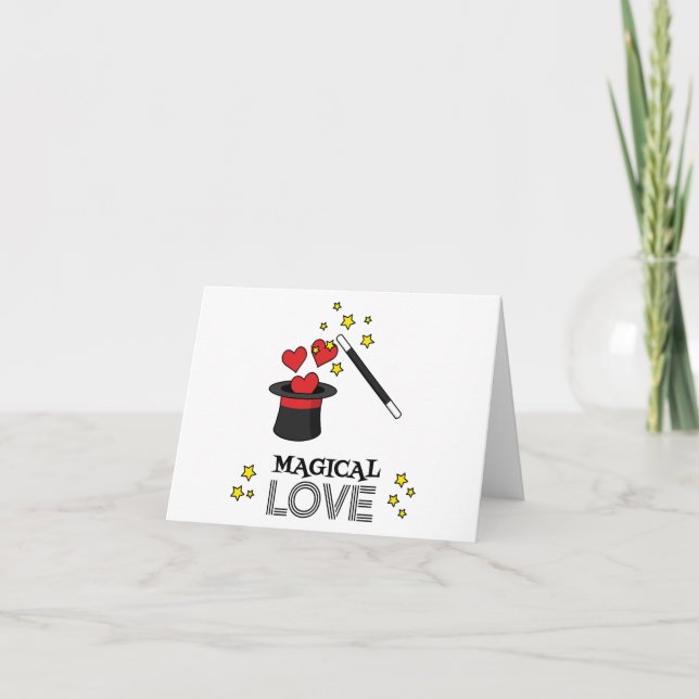 Carte Amour Magique - Noir (Devant)