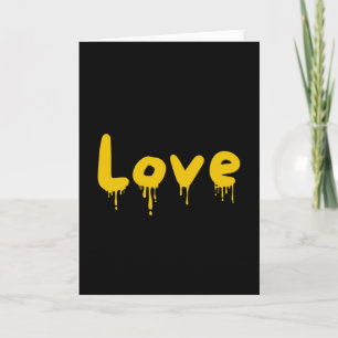 Carte amour maître dégoulinant jaune