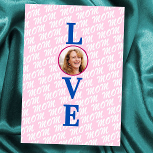 Carte Amour Maman Amour Mère moderne chic photo personna