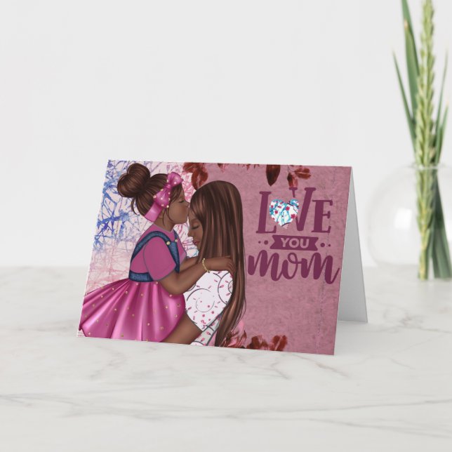 Carte Amour Maman Mère et Enfant Fête des Mères (Devant)