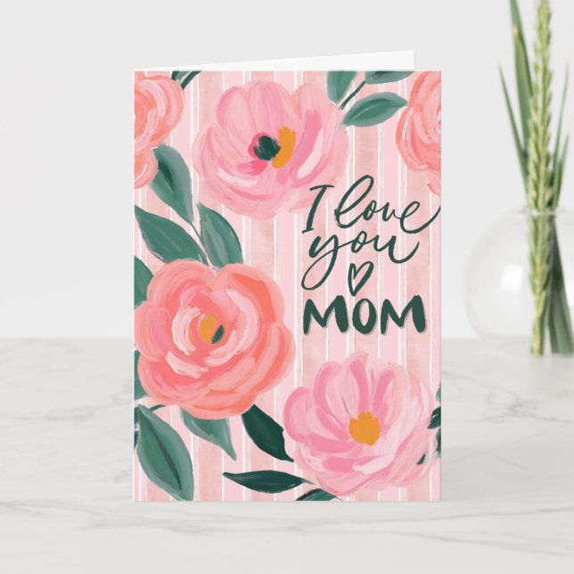Carte Amour maman mère jour Floral (Devant)