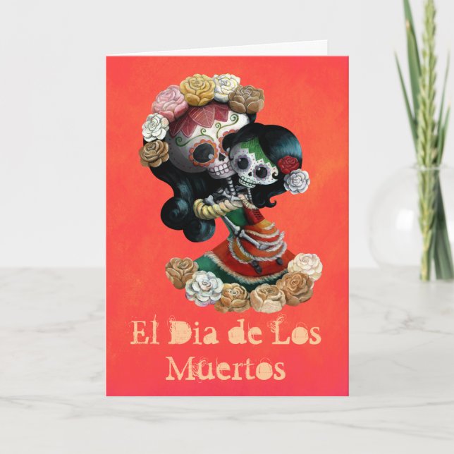 Carte Amour maternel squelettique mexicain (Devant)