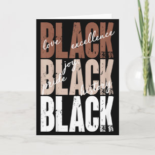 Carte Amour Noir Excellence Joie Fierté Histoire Noire A