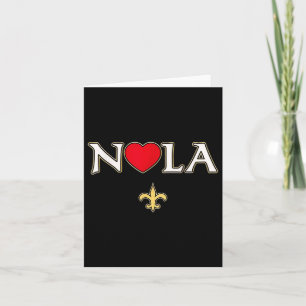 Carte Amour Nola La Nouvelle-Orléans Fleur De Lis Cœur N