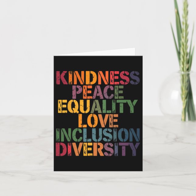 Carte Amour Paix Diversité Inclusion Égalité Black Hist (Devant)