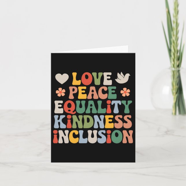 Carte Amour Paix Diversité Inclusion Égalité Black Hist (Devant)