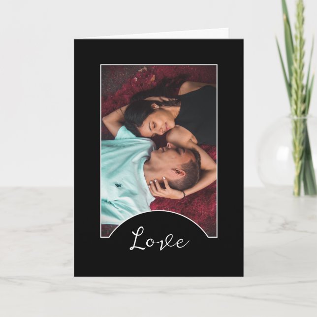 Carte Amour, Photo personnalisée, Saint Valentin romanti (Devant)