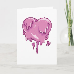 Carte Amour Pixel Art Fondu