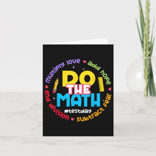 Carte Amour Positif Espoir Peur Faire Le Test Math Jour  (Devant)