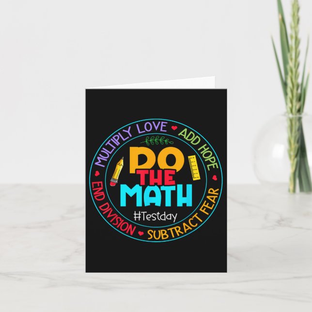 Carte Amour Positif Espoir Peur Faire Le Test Math Jour  (Devant)